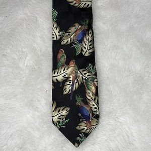 Vintage Tango by Max Raab Novelty Necktie Exotic Birds All Silk Men's Tie